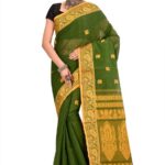 CottonBaluchari Saree-Green Myth