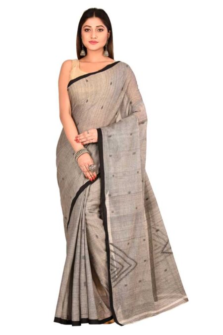 Kora Muslin Jamdani-Gray Granite