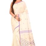 Kora Muslin Jamdani-Offwhite Granite