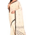 Kora Muslin Jamdani-Offwhite Gray Cascade