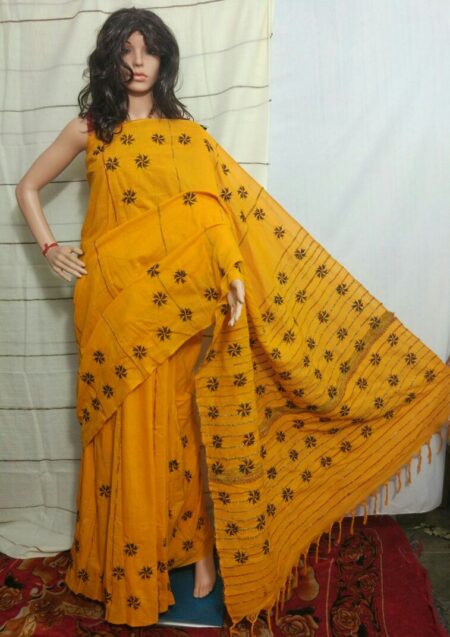 Handwoven Khes Cotton with Embroidery