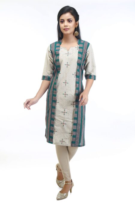 Sea Green Cotton Kurti