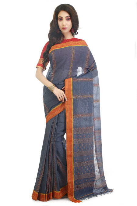 Bhujodi Handspun Cotton Saree-Glosbe