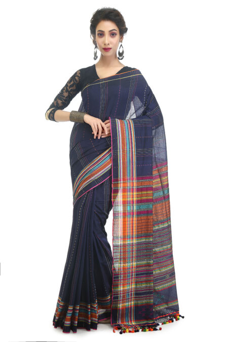 Bhujodi Handspun Cotton Saree-Angel