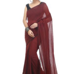 Mulmul Cotton Saree- Rushberry Delight