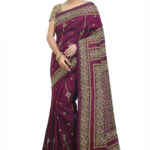 Hand Crafted Bangalore Silk Saree-Persian Spice
