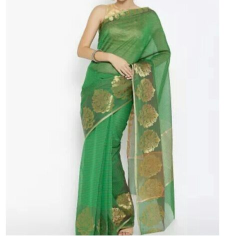 S-00007-Green chanderi