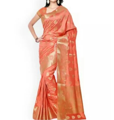 S-00020-Orange silk kanchipuram